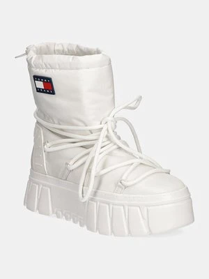 Tommy Jeans śniegowce TJW HYBRID BOOT kolor biały EN0EN02601