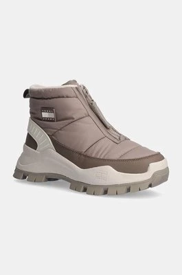 Tommy Jeans śniegowce TJW HYBRID BOOT ZIP UP WL kolor beżowy EN0EN02641