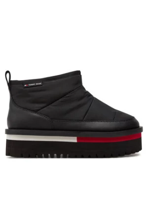 Tommy Jeans Śniegowce Tjw Nylon Flatform Boot Wl EN0EN02689 Czarny