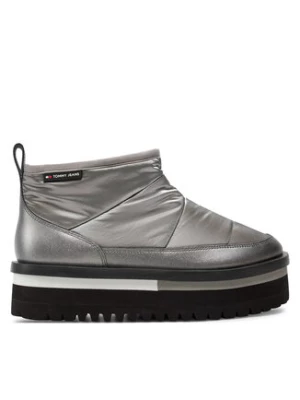 Tommy Jeans Śniegowce Tjw Nylon Flatform Boot Wl EN0EN02689 Srebrny