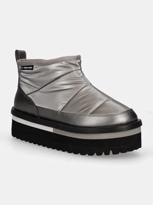 Tommy Jeans śniegowce TJW NYLON FLATFORM BOOT WL kolor szary EN0EN02689