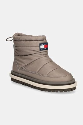 Tommy Jeans śniegowce TJW PADDED FLAT BOOT WL kolor beżowy EN0EN02725