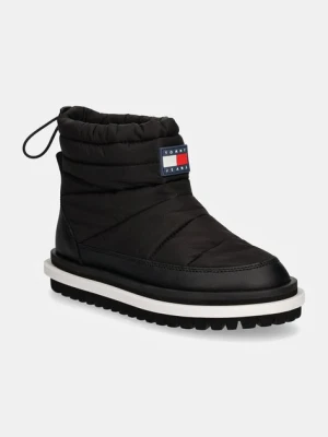 Tommy Jeans śniegowce TJW PADDED FLAT BOOT WL kolor czarny EN0EN02725