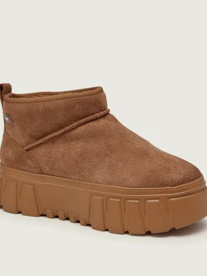 Tommy Jeans Śniegowce | zamsz beżowy