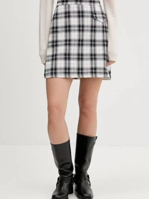 Tommy Jeans spódnica bawełniana kolor czarny mini prosta DW0DW21461