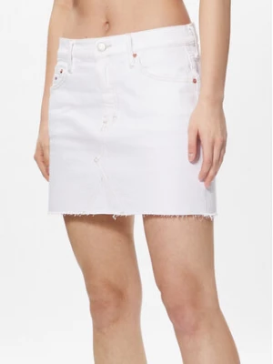 Tommy Jeans Spódnica jeansowa Izzie DW0DW15629 Biały Regular Fit