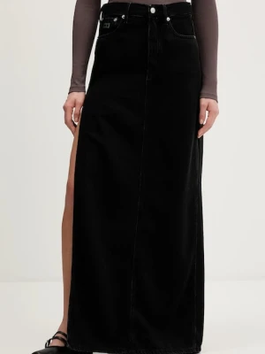 Tommy Jeans spódnica jeansowa kolor czarny maxi prosta DW0DW22119