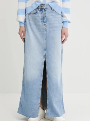 Tommy Jeans spódnica jeansowa kolor niebieski maxi prosta DW0DW20581