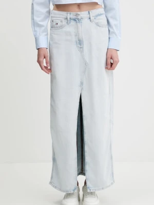 Tommy Jeans spódnica jeansowa kolor niebieski maxi prosta DW0DW21069