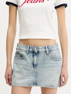 Tommy Jeans spódnica jeansowa kolor niebieski mini prosta DW0DW20133