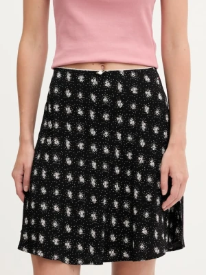 Tommy Jeans spódnica kolor czarny mini rozkloszowana DW0DW20981