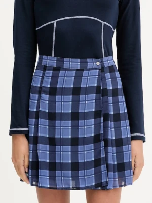 Tommy Jeans spódnica kolor granatowy mini rozkloszowana DW0DW21460