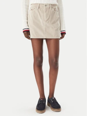 Tommy Jeans Spódnica mini DW0DW23388 Beżowy Regular Fit