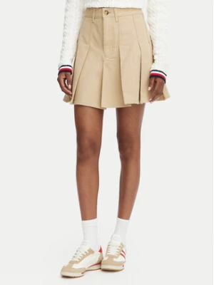 Tommy Jeans Spódnica plisowana DW0DW23149 Beżowy Regular Fit