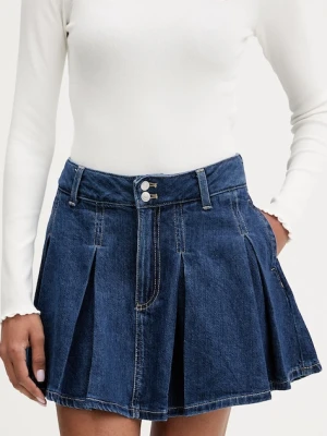Tommy Jeans spódnica plisowana jeansowa