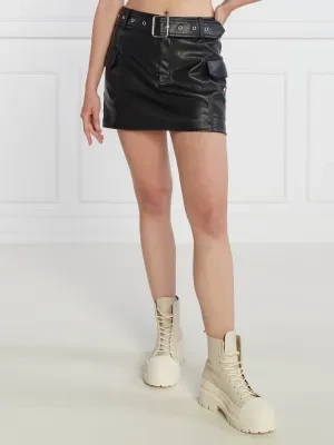 Tommy Jeans Spódnica TJW BUCKLE PLEATHER