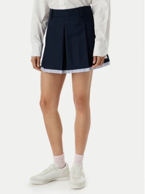 Tommy Jeans Spódnica trapezowa Varsity Pleated DW0DW22758 Granatowy Regular Fit