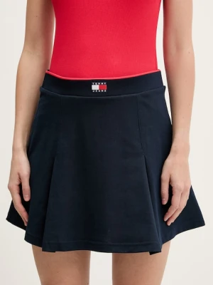 Tommy Jeans spódnica z bawełną