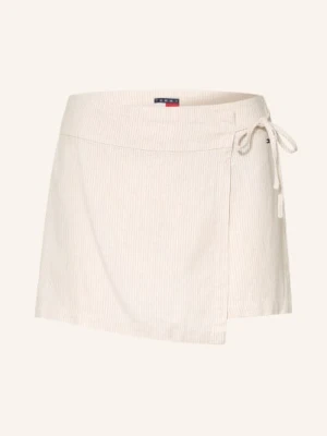 Tommy Jeans Spódniczka-Szorty Z Lnu beige