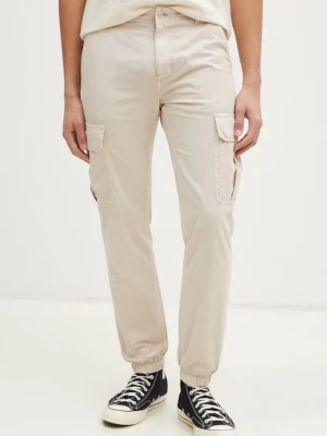 Tommy Jeans spodnie bawełniane beżowy