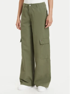 Tommy Jeans Spodnie cargo DW0DW22749 Zielony Wide Leg
