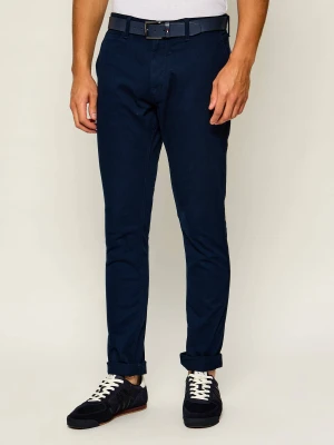 Tommy Jeans Spodnie chino Scanton | Slim Fit granatowy