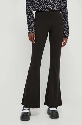Tommy Jeans spodnie damskie kolor czarny dzwony high waist DW0DW17311