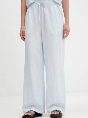 Tommy Jeans spodnie damskie z lnem