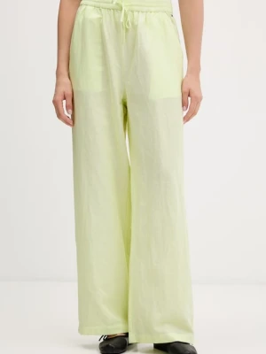 Tommy Jeans spodnie damskie z lnem