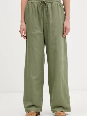 Tommy Jeans spodnie damskie z lnem