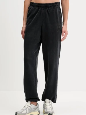 Tommy Jeans spodnie dresowe bawełniane damskie kolor czarny z nadrukiem DW0DW21702
