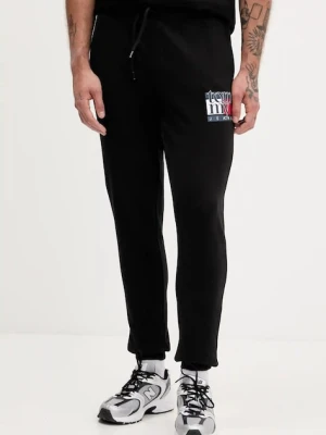 Tommy Jeans spodnie dresowe bawełniane męskie kolor czarny z nadrukiem DM0DM22094