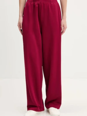 Tommy Jeans spodnie dresowe damskie kolor bordowy gładkie DW0DW22633