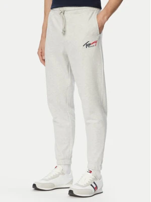 Tommy Jeans Spodnie dresowe DM0DM23903 Szary jasny Regular Fit