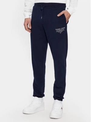 Tommy Jeans Spodnie dresowe Entry Graphic DM0DM18357 Granatowy Slim Fit