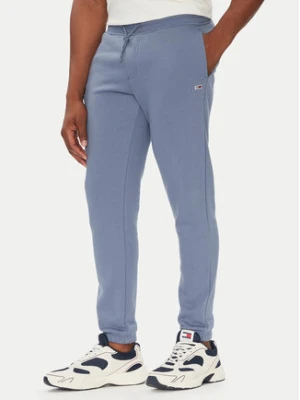 Tommy Jeans Spodnie dresowe Flag DM0DM20473 Niebieski Slim Fit