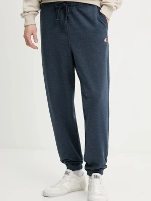 Tommy Jeans spodnie dresowe kolor granatowy melanżowe DM0DM22358