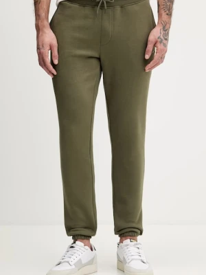 Tommy Jeans spodnie dresowe kolor zielony gładkie DM0DM20473