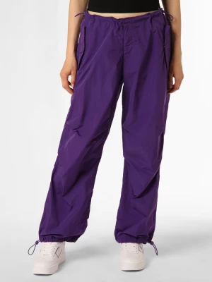 Tommy Jeans Spodnie Kobiety Sztuczne włókno lila jednolity,