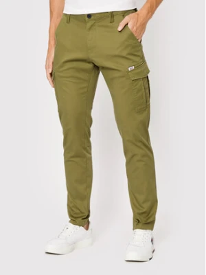 Tommy Jeans Spodnie materiałowe Scanton DM0DM13487 Zielony Slim Fit