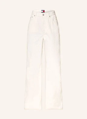 Tommy Jeans Spodnie Sztruksowe Claire weiss