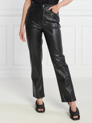 Tommy Jeans Spodnie TJW JULIE PLEATHER | Straight fit | high rise