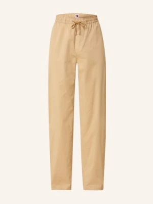 Tommy Jeans Spodnie W Stylu Dresowym Aiden Tapered Fit beige