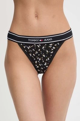Tommy Jeans stringi kolor czarny UW0UW05382