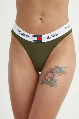 Tommy Jeans stringi kolor zielony UW0UW04956
