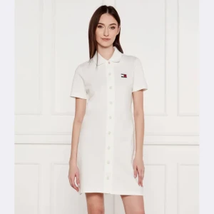 Tommy Jeans Sukienka BADGE | pique