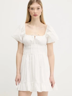 Tommy Jeans sukienka bawełniana kolor biały mini rozkloszowana DW0DW20882