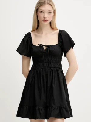 Tommy Jeans sukienka bawełniana kolor czarny mini rozkloszowana DW0DW20882