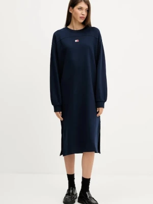 Tommy Jeans sukienka bawełniana kolor granatowy mini oversize DW0DW21484