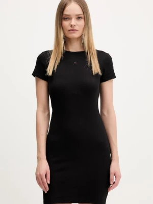 Tommy Jeans sukienka bodycon bawełniana z elastanem